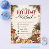 Feestelijke Potluck Flyer (Enkel)