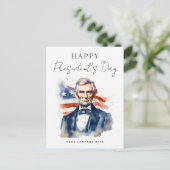 Feestelijke President dag Abraham Lincoln Business Feestdagenkaart (Staand voorkant)