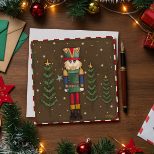 Feestelijke pret Notenkraker Schattige Kerst Vakan Feestdagenkaart