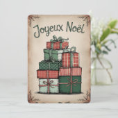 Feestelijke Prettig Kerstfeest Kerstkaart (Staand voorkant)