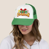 Feestelijke "Prettig Kerstfeest" muts Trucker Pet (In situ)