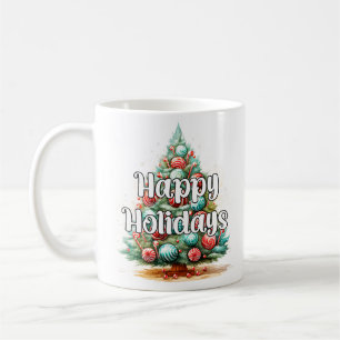 Feestelijke Prettige Feestdagen Kerstboom Koffiemok