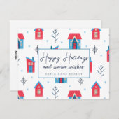 Feestelijke Prettige Feestdagen Makelaardij Feestdagenkaart (Voorkant / Achterkant)