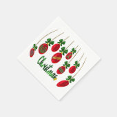 Feestelijke Proost: Ballen Diepe Kerstservetten Servet (Hoek)