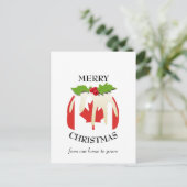 Feestelijke Pudding CANADA FLAG Christmas Briefkaa Briefkaart (Staand voorkant)