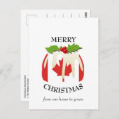 Feestelijke Pudding CANADA FLAG Christmas Briefkaa Briefkaart (Voorkant / Achterkant)