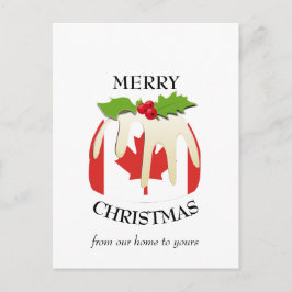 Feestelijke Pudding CANADA FLAG Christmas Briefkaa Briefkaart