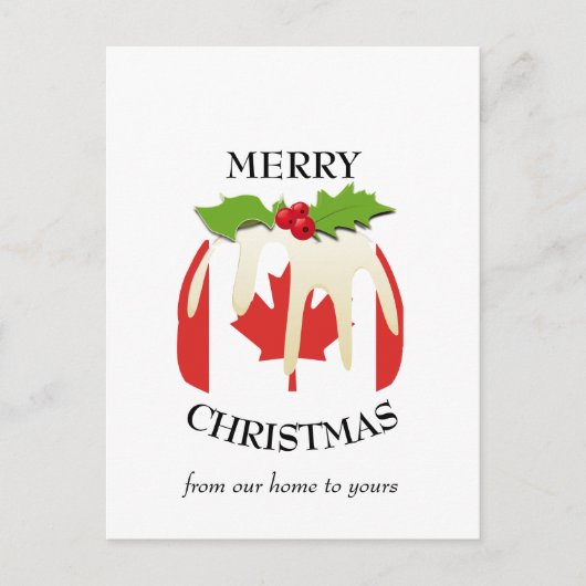 Feestelijke Pudding CANADA FLAG Christmas Briefkaa Briefkaart (Voorkant)
