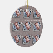 Feestelijke pudding keramisch ornament (Rechts)
