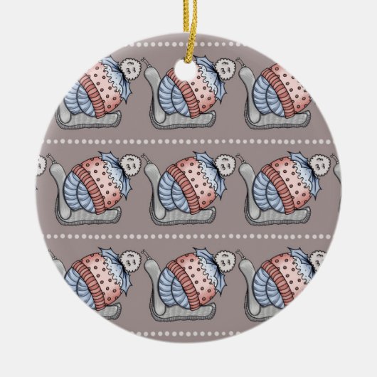 Feestelijke pudding keramisch ornament (Voorkant)