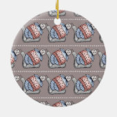 Feestelijke pudding keramisch ornament (Achterkant)