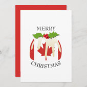 Feestelijke pudding met | CANADA | Christmas Feestdagenkaart (Voorkant / Achterkant)