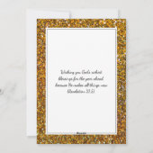 Feestelijke pudding met | GLITTERSPRANKEL | Christ Feestdagenkaart (Achterkant)