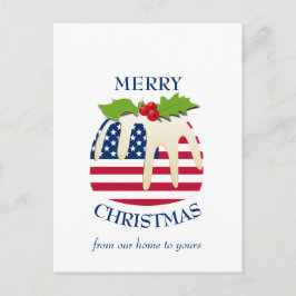 Feestelijke Pudding met Patriottische USA FLAG Ker Briefkaart