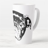 Feestelijke Pug Ochtendgroet Latte Mok (Rechterhoek)