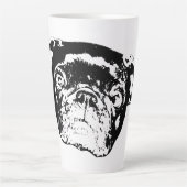 Feestelijke Pug Ochtendgroet Latte Mok (Voorkant)