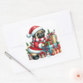 Feestelijke Pug Stickers (Envelop)