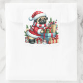 Feestelijke Pug Stickers (Tas)