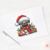 Feestelijke Pug Stickers (Envelop)