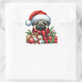 Feestelijke Pug Stickers (Tas)