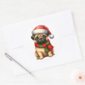 Feestelijke Pug Stickers (Envelop)