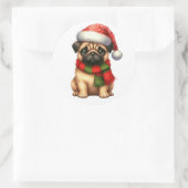 Feestelijke Pug Stickers (Tas)