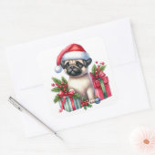 Feestelijke Pug Stickers (Envelop)