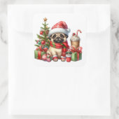 Feestelijke Pug Stickers (Tas)