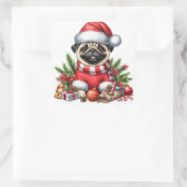 Feestelijke Pug Stickers (Tas)