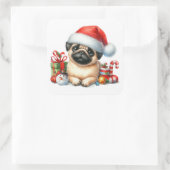 Feestelijke Pug Stickers (Tas)