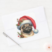 Feestelijke Pug Stickers (Envelop)