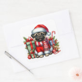 Feestelijke Pug Stickers (Envelop)
