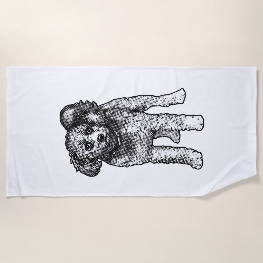 Feestelijke Pup Handdoek (Voorkant)