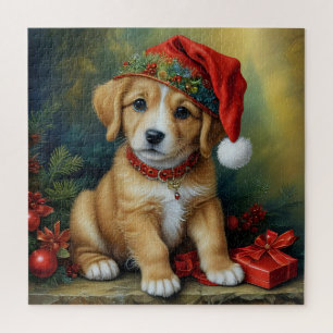 Feestelijke pup in kerstkostuums - Holiday Vibes Legpuzzel