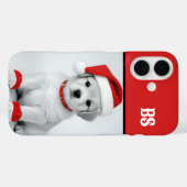 Feestelijke pup in kerstoutfit Case-Mate iPhone case (Achterkant (horizontaal))