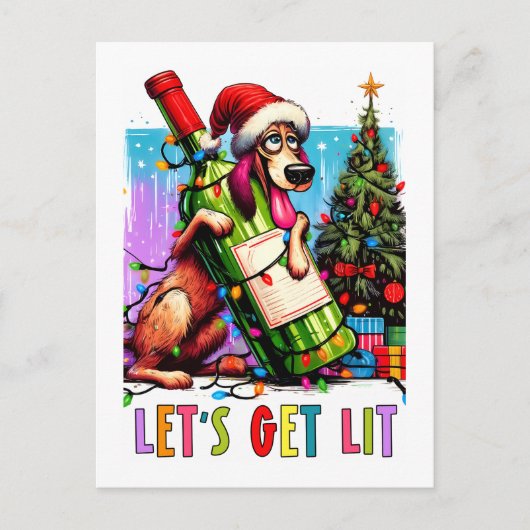 Feestelijke Puppy  Briefkaart (Voorkant)