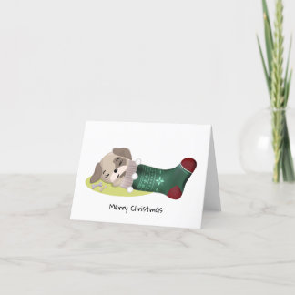 feestelijke puppy feestdagen kaart