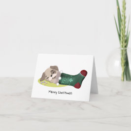 feestelijke puppy feestdagen kaart