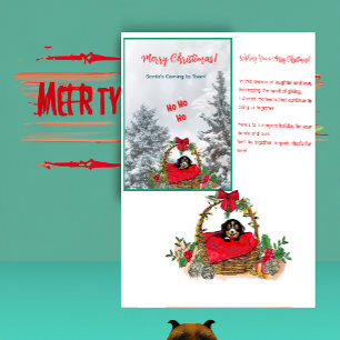 Feestelijke Puppy Kerst Groet - Prettig Kerstfeest Feestdagen Kaart