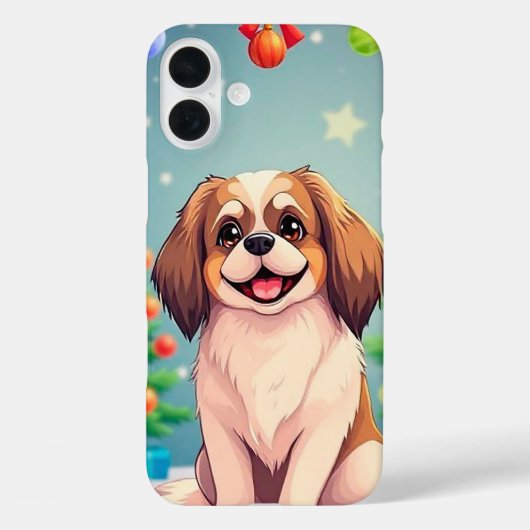 🎅 Feestelijke Puppy Kerstvreugde ✨ Schattige Kers Case-Mate iPhone Case (Achterkant)
