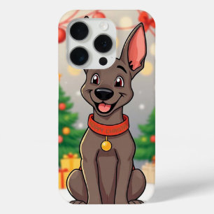 🎄 Feestelijke Puppy Vreugde ✨ Schattige Kerstman  iPhone 15 Pro Case