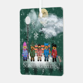 Feestelijke Quintet Christmas Photo Tree Ornament (Voorkant links)