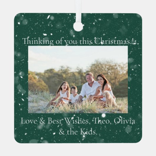 Feestelijke Quintet Christmas Photo Tree Ornament (Achterkant)