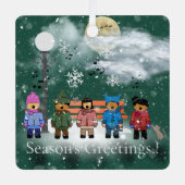 Feestelijke Quintet Christmas Photo Tree Ornament (Voorkant)