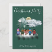 Feestelijke Quintet Kerstfeest uitnodiging (Voorkant)