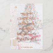 Feestelijke Quote Foto Overlay Kerstmis Luxe Folie Feestdagenkaart (Voorkant)
