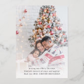 Feestelijke Quote Foto Overlay Kerstmis Luxe Folie Feestdagenkaart (Achterkant)