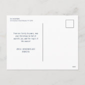 Feestelijke Quote Foto Overlay Navy Blue Feestdagenkaart (Achterkant)