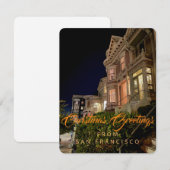 Feestelijke ramen van Painted Ladies in San Franci Feestdagenkaart (Voorkant / Achterkant)