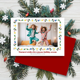 Feestelijke randfoto feestdagenkaart